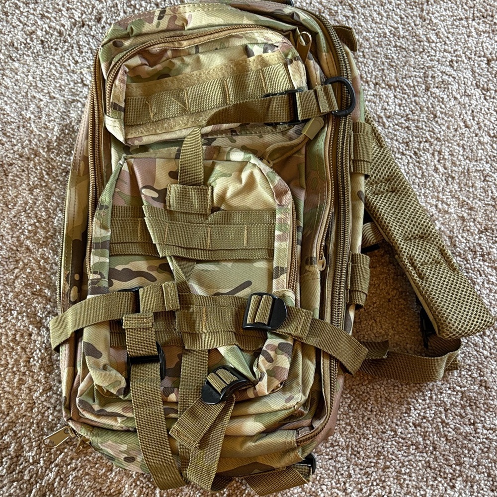 Camo water resistant Backpack 
Military Uniform Supply Brand